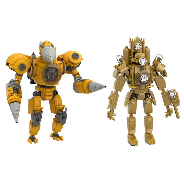 Planet Gates set of 2 / CHINA Gobricks MOC Skibidi Toilet Man Monitor Building Blocks Speakerman The Audio and Camera Man ski video eyelet camera man Toys