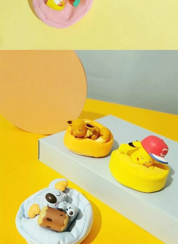 Planet Gates Set of 6Pcs / NO BOX Pokemon Model Kit Anime Characters Figure Starry Dream Pikachu Bulbasaur Series Car Interior Hand Sleeping Position Toys Gifts