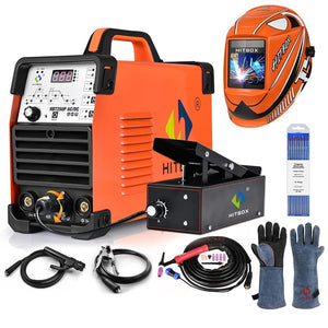 Planet Gates Set1 no helmet / 220V / spain HITBOX AC/DC Aluminium Tig Welding Machine HBT250P HF TIG/MMA ARC Stick Welder with Pulse Argon Welding IGBT Inverter 2T/4T