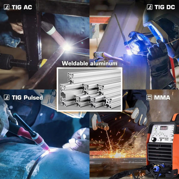 Planet Gates Set1 no helmet / 220V / spain HITBOX AC/DC Aluminium Tig Welding Machine HBT250P HF TIG/MMA ARC Stick Welder with Pulse Argon Welding IGBT Inverter 2T/4T