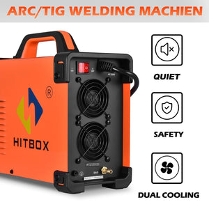 Planet Gates Set1 no helmet / 220V / spain HITBOX AC/DC Aluminium Tig Welding Machine HBT250P HF TIG/MMA ARC Stick Welder with Pulse Argon Welding IGBT Inverter 2T/4T