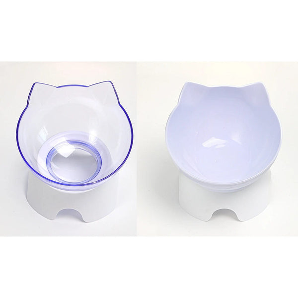 Planet Gates set1 Non-slip For Cats Dogs Feeders Pet Food and Water Bowls With Stand Base Transparent Inclined Feeding Products Cat Bowl