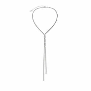 Planet Gates Sexy Goth Adjustable Flat Snake Long Chain Necklace for Women Vintage Weave Twisted Link Chest Choker Aesthetic Neck Jewelry New