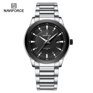 Planet Gates SGW 2024 Top Brand NAVIFORCE Mens Watches Stainless Steel Strap Casual Male Quartz Sports Wristwatch Luxury Waterproof Date Clock