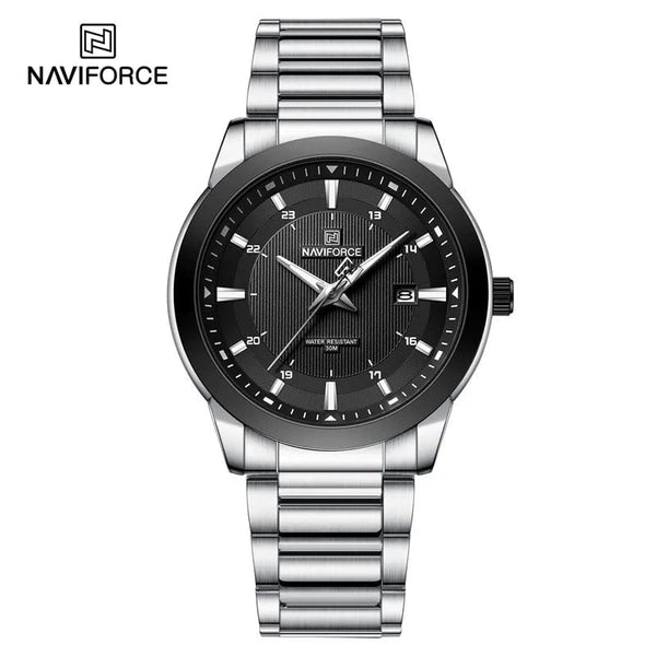Planet Gates SGW 2024 Top Brand NAVIFORCE Mens Watches Stainless Steel Strap Casual Male Quartz Sports Wristwatch Luxury Waterproof Date Clock