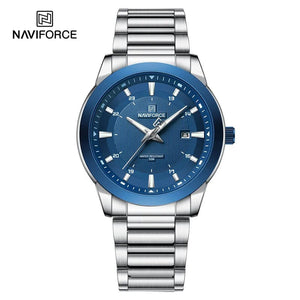 Planet Gates SGW 2024 Top Brand NAVIFORCE Mens Watches Stainless Steel Strap Casual Male Quartz Sports Wristwatch Luxury Waterproof Date Clock