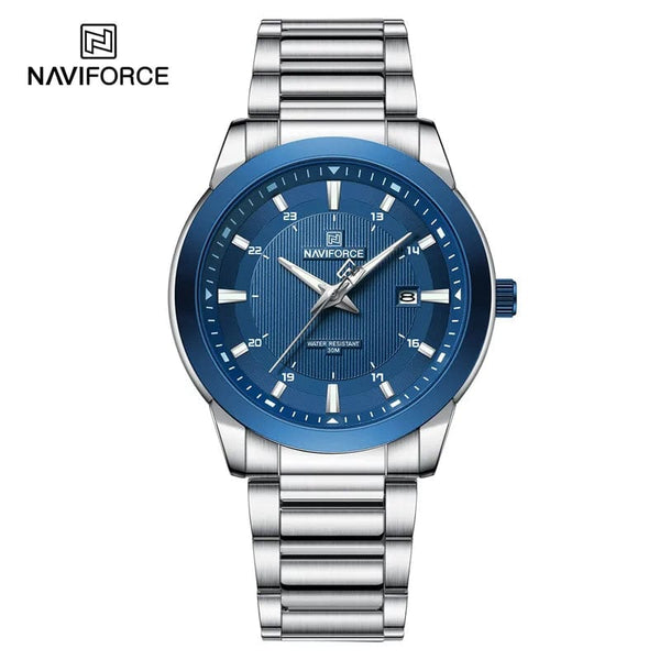 Planet Gates SGW 2024 Top Brand NAVIFORCE Mens Watches Stainless Steel Strap Casual Male Quartz Sports Wristwatch Luxury Waterproof Date Clock