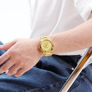 Planet Gates SGW 2024 Top Brand NAVIFORCE Mens Watches Stainless Steel Strap Casual Male Quartz Sports Wristwatch Luxury Waterproof Date Clock