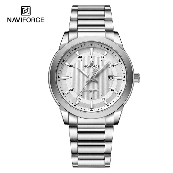 Planet Gates SGW 2024 Top Brand NAVIFORCE Mens Watches Stainless Steel Strap Casual Male Quartz Sports Wristwatch Luxury Waterproof Date Clock