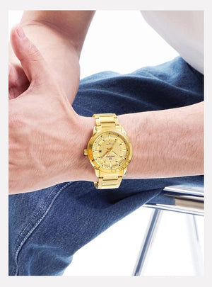 Planet Gates SGW 2024 Top Brand NAVIFORCE Mens Watches Stainless Steel Strap Casual Male Quartz Sports Wristwatch Luxury Waterproof Date Clock