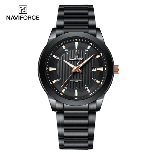 Planet Gates SGW 2024 Top Brand NAVIFORCE Mens Watches Stainless Steel Strap Casual Male Quartz Sports Wristwatch Luxury Waterproof Date Clock