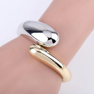 Planet Gates SHANGZHIHUA European and American Trend New Metal Geometric Design Open Bracelet for Women Fashion High Jewelry Accessories