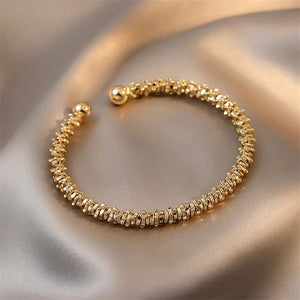 Planet Gates SHANGZHIHUA European and American Trend New Metal Geometric Design Open Bracelet for Women Fashion High Jewelry Accessories
