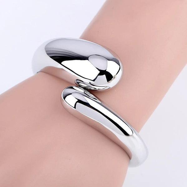 Planet Gates SHANGZHIHUA European and American Trend New Metal Geometric Design Open Bracelet for Women Fashion High Jewelry Accessories