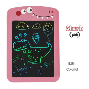 Planet Gates Shark(pink) 8.5/in Cartoon LCD Writing Tablet Drawing Board Kids Graffiti Sketchpad Toys Handwriting Blackboard Magic Drawing Board Toy Gift
