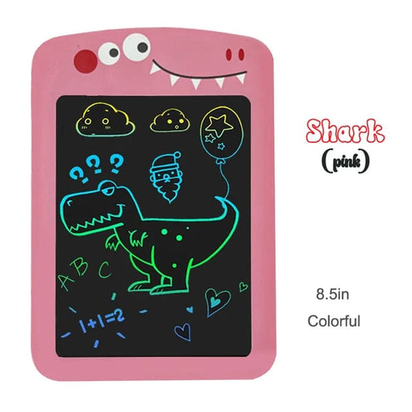 Planet Gates Shark(pink) 8.5/in Cartoon LCD Writing Tablet Drawing Board Kids Graffiti Sketchpad Toys Handwriting Blackboard Magic Drawing Board Toy Gift