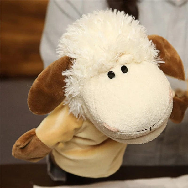 Planet Gates sheep / 27cm Hand Finger Puppets Cartoon Plush Toy Party Supply Family Gathering Favorite Toy