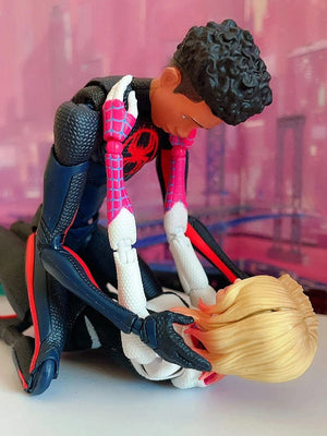 Planet Gates SHF Miles Morales Gwen Stacy Action Figures Spider Across the Spider-Verse Figure PVC Model Toys