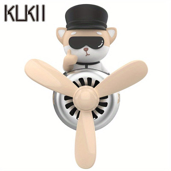 Planet Gates SHIBA INU_KHAKI Elevate Your Car's Aroma with this Dog Pilot Air Freshener & Vehicle Accessory!