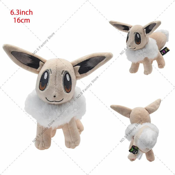 Planet Gates Shiny Eevee 14 Style Standing Eevee Plush Toy Pokemon Shiny Umbreon Vaporeon Jolteon Flareon Espeon Leafeon Stuffed Doll Peluche Gift