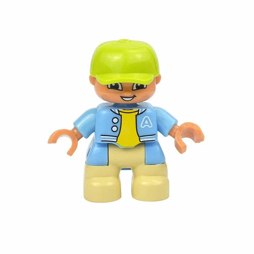 Planet Gates Shirt Boy Figures Dolls Big Size Building Blocks Family Action Workers Doctor Police Farmer Compatible Large Bricks Duploes Kid Toys