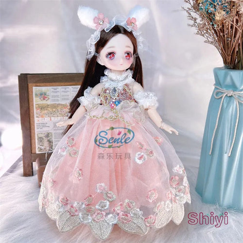 Planet Gates Shiyi / Doll and clothes / CHINA Pretty Anime 1/6 Bjd Byte Dolls For Kid Girls 6 to 10 Years Ball-jointed Comic Face Doll 30cm with Dresses Clothes Dress Up Girl
