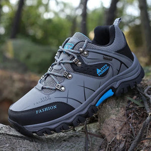 Planet Gates Shoes for Men 2023 New Men Sneakers Leather Waterproof Mountaineering Camping Hiking Shoes Thick Sole Comfortable Running Shoes