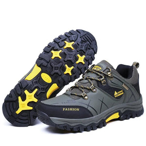 Planet Gates Shoes for Men 2023 New Men Sneakers Leather Waterproof Mountaineering Camping Hiking Shoes Thick Sole Comfortable Running Shoes