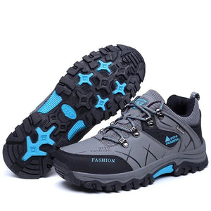 Planet Gates Shoes for Men 2023 New Men Sneakers Leather Waterproof Mountaineering Camping Hiking Shoes Thick Sole Comfortable Running Shoes