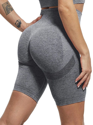 Planet Gates Short DGray / XXL / CHINA Sexy Women Leggings Bubble Butt Push Up Fitness Legging Slim High Waist Leggins Mujer Seamless Fitness Legging