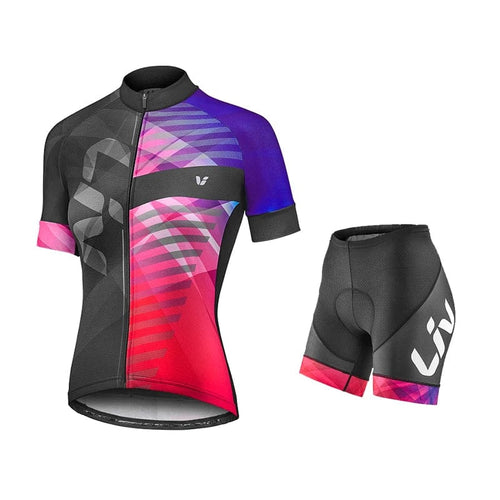 Planet Gates Short suit / S 2023 Pro Team Women LIV Cycling Set Summer Women MTB Bike Cycling Clothing Bicycle Clothes Ropa Ciclismo Cycling Jersey Set