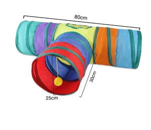 Planet Gates Show as picture / T-type Collapsible Cat Playing Tunnel Pets Toys Connectable Cat Tunnel Cat Tube Toys Foldable Drill Hole Kitten Colorful Pet Toys