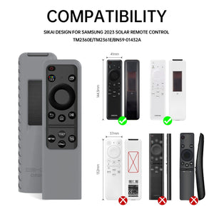 Planet Gates SIKAI Silicone Cover for Samsung BN59-01432A Original Voice Smart TV Remote Control Case for 2023 Solar Charging TM2360E TM2361E