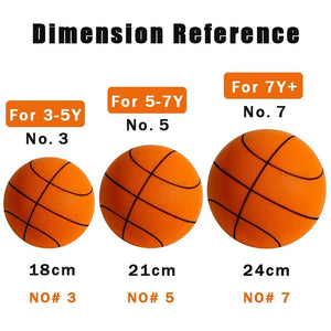 Planet Gates Silent basketball Size 7 Squeezable Mute Bouncing Basketball Indoor Silent Ball Foam Basketball 24cm Bounce Football Sports Toys