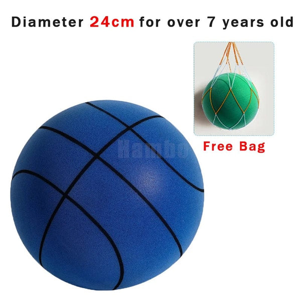 Planet Gates Silent basketball Size 7 Squeezable Mute Bouncing Basketball Indoor Silent Ball Foam Basketball 24cm Bounce Football Sports Toys