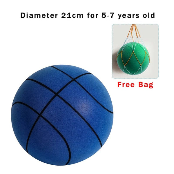 Planet Gates Silent basketball Size 7 Squeezable Mute Bouncing Basketball Indoor Silent Ball Foam Basketball 24cm Bounce Football Sports Toys