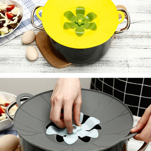 Planet Gates Silica Gel 1pc Spill Stopper Lid Cover, Overflow Stopper Lid Cover For Pans And Pots Boil, Silicone Pot Lids, Anti Spill Lid, Kitchen Items