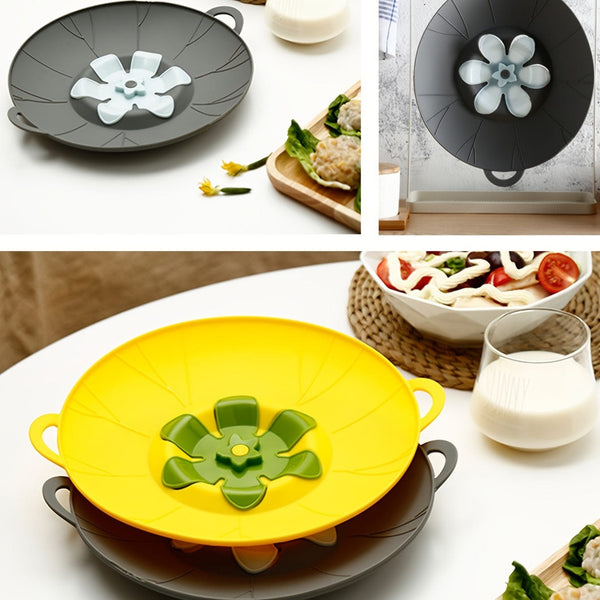 Planet Gates Silica Gel 1pc Spill Stopper Lid Cover, Overflow Stopper Lid Cover For Pans And Pots Boil, Silicone Pot Lids, Anti Spill Lid, Kitchen Items