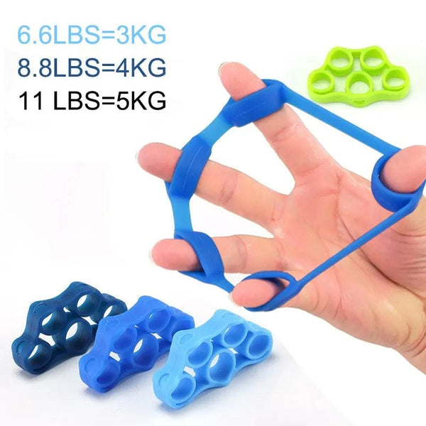 Planet Gates Silicone Finger Gripper Gym Hand Grip Resistance Band Wrist Stretcher Elastic Five Finger Expander Strength Trainer Exercise