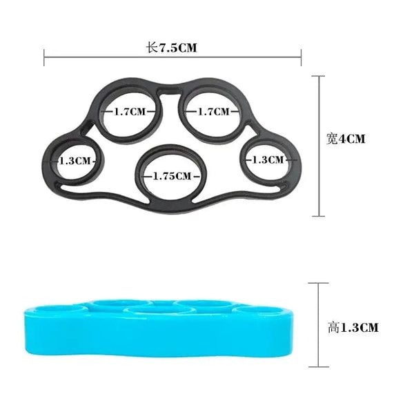 Planet Gates Silicone Finger Gripper Gym Hand Grip Resistance Band Wrist Stretcher Elastic Five Finger Expander Strength Trainer Exercise