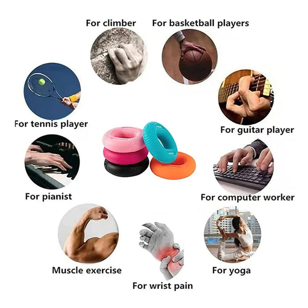 Planet Gates Silicone Finger Gripper Hand Resistance Band Gripping Ring Wrist Stretcher Finger Forearm Trainer Pow Exercise Carpal Expander