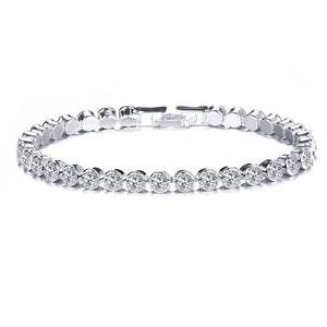 Planet Gates Silve-3mm 14k Gold Filled Tennis Bracelet 3mm 4mm Cubic Zirconia Classic Tennis Link Bracelets For Women Girls