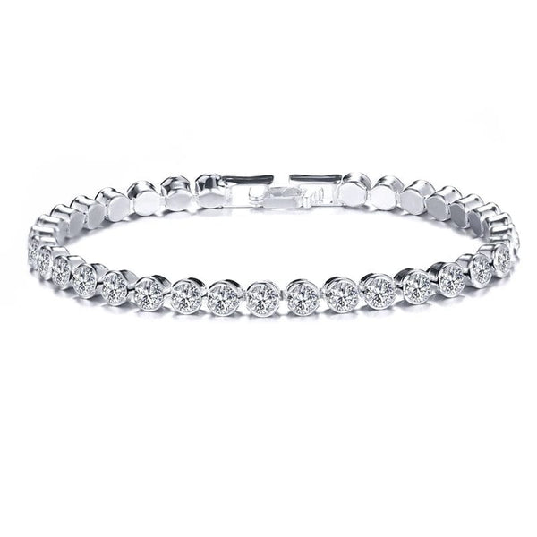 Planet Gates Silve-3mm 14k Gold Filled Tennis Bracelet 3mm 4mm Cubic Zirconia Classic Tennis Link Bracelets For Women Girls