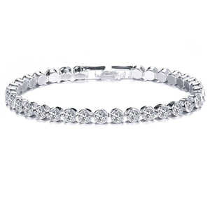 Planet Gates Silve-4mm 14k Gold Filled Tennis Bracelet 3mm 4mm Cubic Zirconia Classic Tennis Link Bracelets For Women Girls