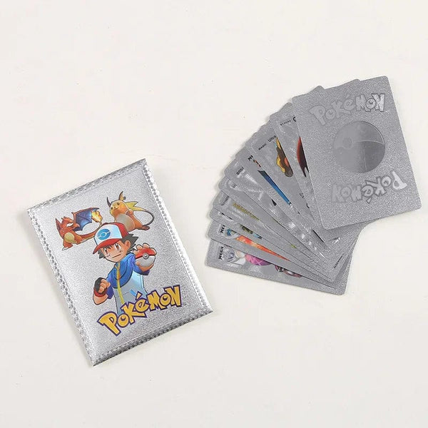 Planet Gates Silver 10 cards Original Pokemon Cards Pikachu Random 10 Gold Foil Party Games Anime Peripherals English Table Game Card Collection Kids Toys