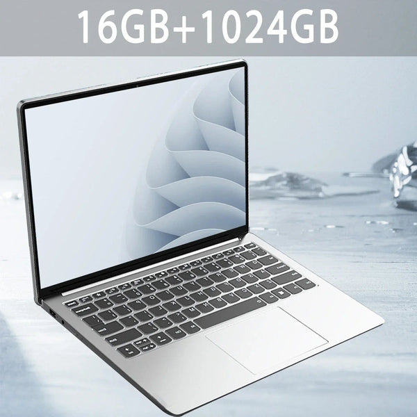 Planet Gates Silver 16GB 1024GB / Intel N3700 Laptop Intel Pentium N3700 16GB RAM 1024GB SSD Notebook 1920*1080 Resolution Windows 11 Unlock Computer Office Study gamer PC