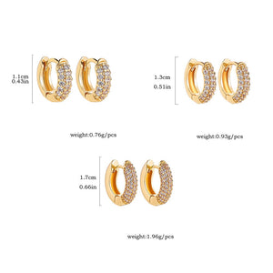 Planet Gates Silver / 17mm New Gold Plated Huggie Earrings with CZ Zircon Thin Ear Hoops Cartilage Earring for Women Round Minimal Earring Piercing Jewelry