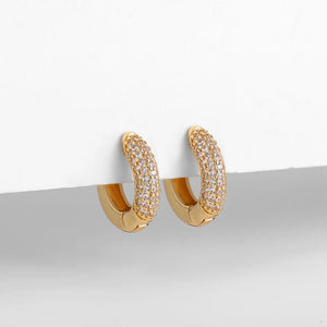 Planet Gates Silver / 17mm New Gold Plated Huggie Earrings with CZ Zircon Thin Ear Hoops Cartilage Earring for Women Round Minimal Earring Piercing Jewelry