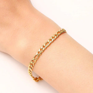 Planet Gates Silver / 18cm CACANA Stainless Steel Chain Bracelets For Man Women Gold Silver Color For Pendant Flat Donot Fade Jewelry N1806