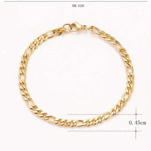 Planet Gates Silver / 18cm CACANA Stainless Steel Chain Bracelets For Man Women Gold Silver Color For Pendant Flat Donot Fade Jewelry N1806